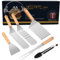 Plancha Spachtel Set, Plancha Zubehör, Grillbesteck-Set aus Edelstahl für Blackstone Grill, Geschenke für Männer