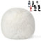 zealsound Microphone Furry Windscreen for Blue Yeti, Microphone Foam Cover with Fur Wind Muff Windscreen K66/Yeti/Yeti X/Blue Yeti Pro/AM8/SoloCast, etc. (white)