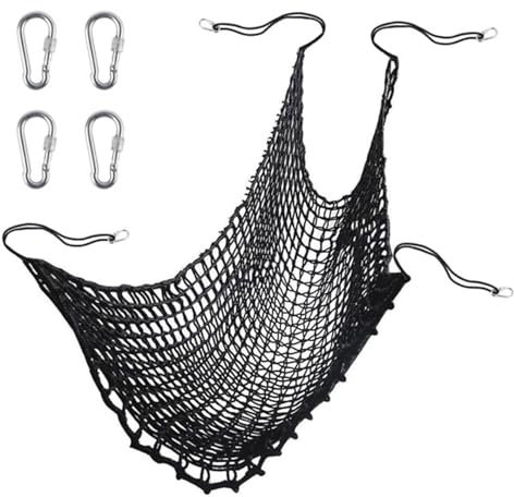 Kletternetz Ladenetz für Kinder Netz Seil Härte Sicherheitsnetz doppellagiges Sicherheitsnetz mit 4 zusätzlichen Sicherheitshaken Fallschutznetz für Garten Hof