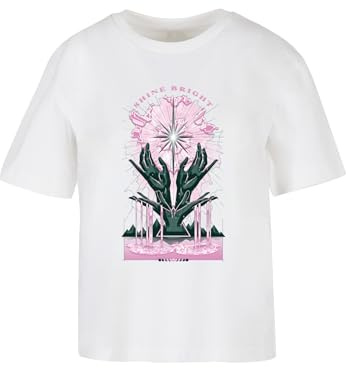 Miss Tee Damen Shine Bright Tee White, XL