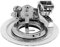 Pied-de-biche pour Point de Fleur de Marguerite de Broderie Circulaire, Pied-de-biche pour Machine à Coudre, Pied de Broderie à Disque Circulaire, Alliage PVC pour la Plupart des