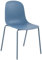 CLP Silla Hardin apilable para Exteriores o Interiores I Butaca de Comedor sin reposabrazos con Base Metalica de 4 Patas, Color:Azul