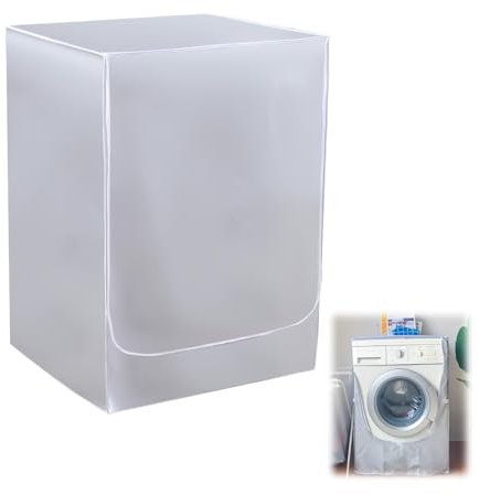 Funda Lavadora Carga Frontal de Exterior Impermeable, Cubre Lavadora y Secadora Anti Ultravioleta Prueba de Polvo, Cubierta para Lavadora Protectora de Lluvia, Sol (60 * 60 * 88cm)