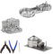 Metal Zone Pack Roma Tour Puzzle 3D Metallo. Roma Puzzle 3D Vaticano, Fontana di Trevi e Pantheon d'Agripa. Puzzle in metallo 3D di architettura. Confezione da 3 puzzle 3D in metallo + kit attrezzi