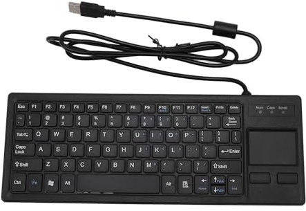Jectse Kabelgebundene Touch-Tastatur, Wasserabweisende Integrierte Industrietastatur mit Touchpad für Laptop-Notebook-PC, IP68-zertifiziert, Staub- und Wasserabweisend, Plug-and-Play