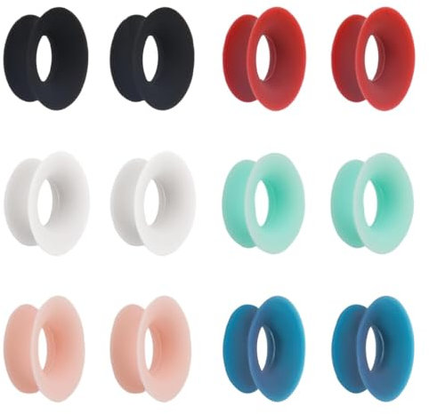 WeddHuis 12 Stück Mute Style Pack für Ohrstöpsel,Silikon Ohrstöpsel Mute Insert Style Pack Ohrstöpsel Daily Control Bundle (6 Farben)