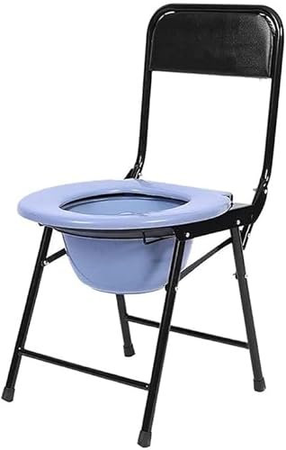 Chaise percée légère pliable, chaise percée pliante, siège de toilette portable, chaise percée de chevet, chaise de toilette de camping pour personnes âgées, handicapées et enceintes pour voyages