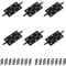 UFURMATE Antique Cabinet Hinges, 6Pcs Antique Decorative Hinges with Ball Ends Cabinet Cupboard Door Hinges Decorative Folding Butt Hinges (Black)
