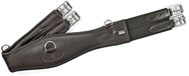 Equestro Sattelgurt aus Leder, 125 cm, Braun
