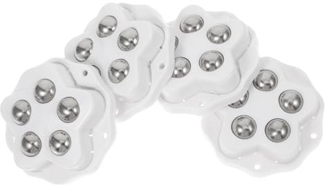 POPETPOP 4stücke Lenkrollen Aus Edelstahl Und Abs Selbstklebend Kleine Räder Für Möbeltransport Universalrollen Für Geräte