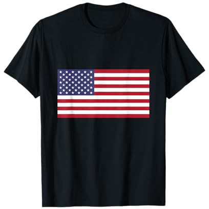 Drapeau Patriotique Rouge Blanc Bleu étoiles et Rayures T-Shirt