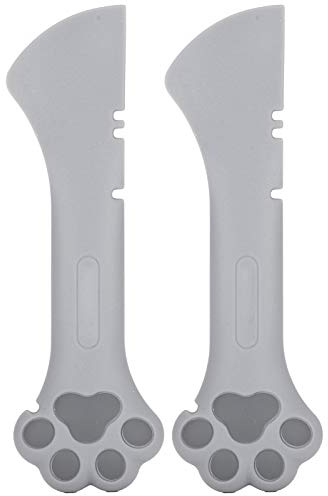 Vvikizy 2pcs Silicon Cat Paws Können Opener, Leichte Unschuldung Praktisch mit Gekrümmtem Spitzen Design für Leicht Offene Dosen und Futter Bekommen (Grau)