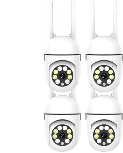 ANTCOOL 4 WiFi Überwachungskameras, 3 Megapixel Outdoor Sicherheitskamera PTZ Kamera 4X Zoom Kamera Indoor Outdoor Body Detection Audio Dual Channel Colour Night Vision Shockproof