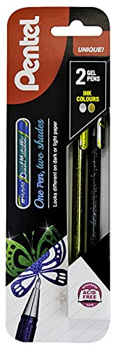 Pentel Hybrid Dual Metallic Gel Pen - Gold/Silver