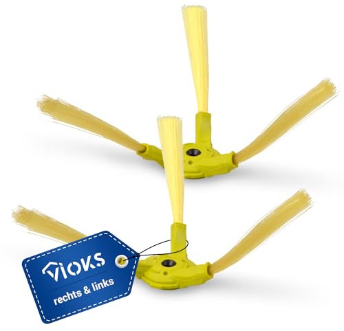 VIOKS Bürstenset Bürste Ersatz für ABC73129901 ABC73129903 ABC73130001 ABC73130003 - Seitenbürste Rechts Links Staubsaugerroboter Robokin VR62601LV VR6260LV VR6260LVM