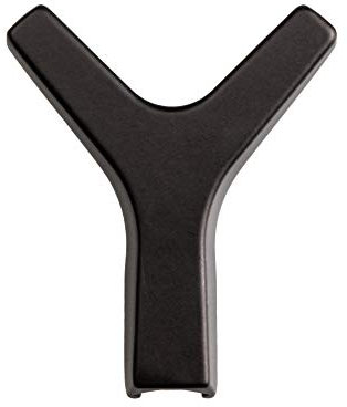 Gedotec Doppel-Garderobenhaken eckig Kleiderhaken schwarz matt - Marion | Mantelhaken verdeckt Höhe: 65 mm | Wand-Haken Metall für die Wandmontage | 1 Stück - Design Doppelhaken einzeln mit Schrauben