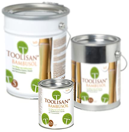 Bambus Pflegeöl Toolisan - hochwertiges Ölharz für Zäune, Rohre & Terrassendielen (0.75 Liter)