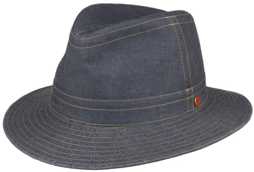 Mayser Savona Travellerhut Stoffhut UV-Schutz Handmade Made in EU Damen Herren Frühling Sommer blau 60 cm