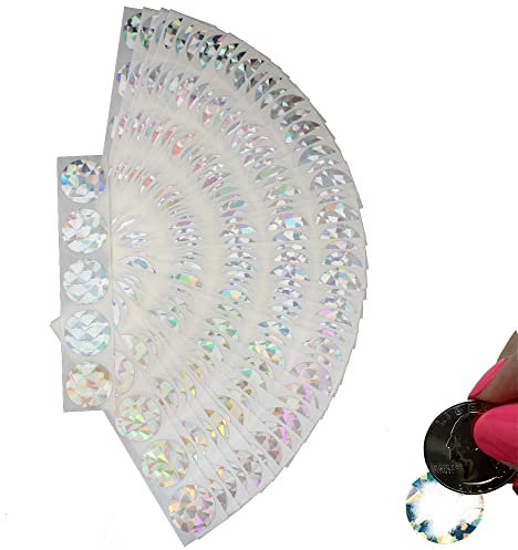 My Scratch Offs Hologramm Silber Rubbel-Aufkleber Etiketten 250 Stück 2,5 cm runder Kreis DIY Machen Sie Ihre eigenen Lotto Tombola Scratcher Tickets
