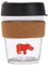 Kiss The Hippo - Reusable Coffee Cup | Suitable for Hot Drinks | Cork Edition | 12 oz