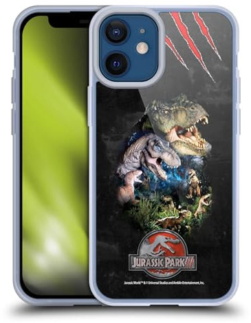 Head Case Designs Officially Licensed Jurassic Park Dinosaurs III Key Art Soft Gel Case Compatible With Apple iPhone 12 Mini