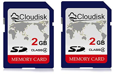 Cloudisk Pack of 2 2GB Class 4 Flash Memory Card 2G SLC Stanard Secure Digital Cards (2 GB)