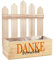 Herz & Heim® Dankeschön-Geschenk für Kindergarten, Grundschule, Nachhilfe - Pflanzkiste mit Aufdruck Danke mit Freitext