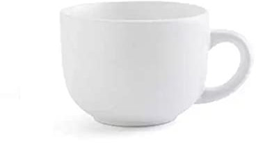Kasahome Set 2 Tazze Mug da Colazione per Latte Tè The Cereali Tazzone Tazza Bianca in Ceramica Bianca 450 ML