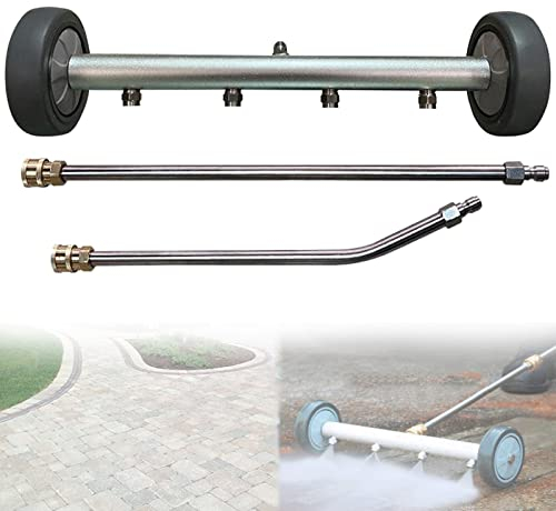 YNITJH Limpiador del Tren Rodaje Automóvil 16 Pulgadas Escoba De Agua Debajo del Coche Hidrolimpiadora Debajo del Carro con Varita De Extensión Recta Y Barra Curva De 45 Grados 5000 PSI