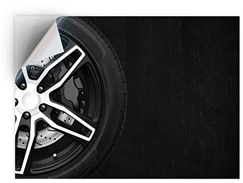 1 x A4 Vinyl Sticker - Car Alloy Wheel and Caliper Art Print Decal - Sticky Back Sticker Sheet #39714