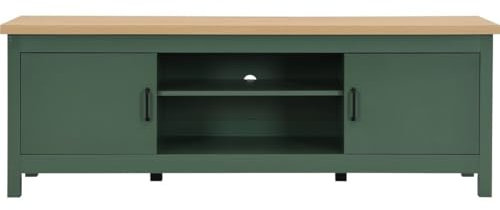 HOMIFAB Meuble TV 2 Portes Vert 160 cm - Sana