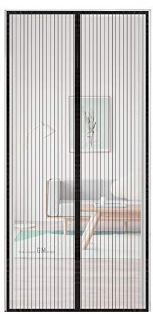 YUFER Magnetic Screen Door - Fits Doors up to 34x82 Inch, Heavy Duty Mesh, Hands Free Magnets, Black, Size 3482 Inch