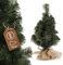 KADAX Künstlicher Weihnachtsbaum 60cm, klein Tannenbaum mit 66 Zweige, Mini Tanne mit Jute, Tisch Christmasbaum aus PVC-Folie, Kunsttanne, Kunsttannenbäume (Klaus 60cm)