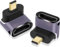 YAODHAOD 8K Micro HDMI Adapter 2 Pack, 2.1 Micro HDMI Male to HDMI Female High Speed Gold Plated Converter Support 8K@60Hz, for Tablet Digital Camera Camcorder,Projectors (Upper Angle)