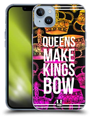 Head Case Designs Kings Bow Down Kronenrebell Soft Gel Handyhülle Hülle kompatibel mit Apple iPhone 14 Plus