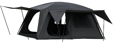 Vidalido Campingzelt für 8–10 Personen, mit 3 Türen, 2 Zimmern, großes Familien-Kabinenzelt, doppellagig, wasserdicht, tragbar, Glamping-Zelt, große Zelte für Outdoor, Picknick, Camping, Wandern und