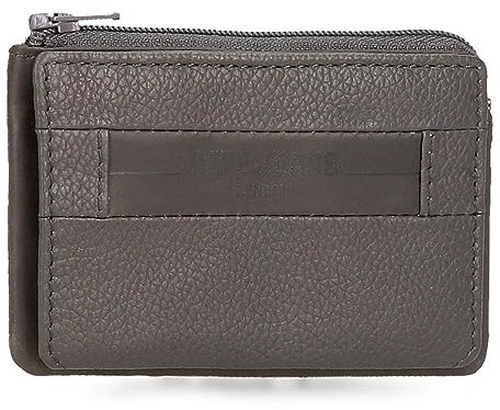 Pepe Jeans Checkbox Porte-Monnaie avec Porte-Cartes Gris 11x7x1,5 cm Cuir, Gris, Talla única, Porte-Monnaie avec Porte-Cartes