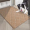 COSY HOMEER Front Door Mat 60x90 CM, Dirt Trapper Floor Mat, Polyester Welcome Door Mat for Kitchen Room Office Entryway Doors, Absorbent Non-Slip Low Profile Indoor Doormat, Machine Washable, Beige