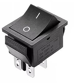 3 stück Schwarz KCD4 Kippschalter 230V 16A On Off DPST Embedded Lamp Wippschalter