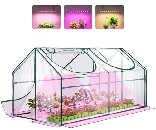 Bstrip - Invernadero Interior con lámparas de Cultivo, 180,9 x 90,9 x 90,9 cm (Largo x Ancho x Alto). - Gran Invernadero portátil con Puerta con Cremallera y Tapa de PVC - Regulable - 60 cm x 40 W -