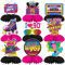 Qpout 9pcs 90 ' s Rétro nid d’abeille centres de Table Retour Aux années 90 Party Table Toppers 90 ' s Retro Party 90 ' s Vintage Table centres de table pour les années 1990 Hip Hop Nostalgique Party