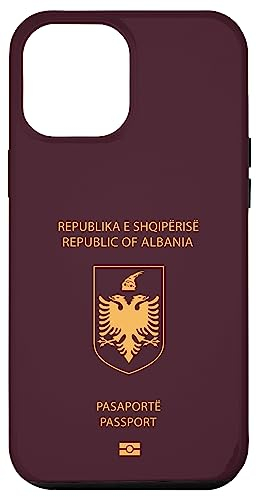 Albanien, Albanien-Flagge, Albanien-Pass. Hülle für iPhone 15 Pro Max