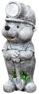 stoneandstyle Steinfigur Maulwurf GRUBI frostfest Steinguss Bergmann