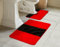 AKCILA Fiori Bad Teppich Rot, 2-teiliges Set Badezimmerteppich, Badematte bunt, Bad Vorleger waschbar, Rechteckig Badewanne rutschfest, Badematten & Badteppiche, Bathroom Rug, Badezimmer Teppiche