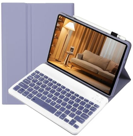 leleyo Étui avec clavier pour tablette Lenovo Tab M10 Plus (3ème génération) / K10 PRO 10,6 Smart Cover magnétique avec clavier Bluetooth sans fil amovible pour Lenovo Tab M10 Plus (3{^>e<^}