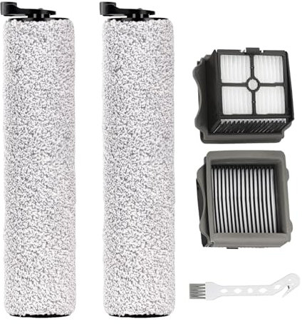 Rouleaux de Brosse et Filtres Compatibles pour Tineco Floor One S3 et iFloor 3, 2 Brosses à Rouleaux, 2 Filtres pour iFloor 3/Floor One S3, Accessoire, Pièce de Détachées pour S3 Breeze
