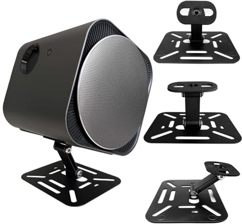 Zinueen Projector Stand & Holder - Multi-Angle with 1/4 Inch Screw Interface - 360° Rotatable for Laptop Stand Projector Camera with Adjustable Height for Outdoor Films - Black
