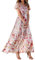 Robe Plage Femme Ete, Robe De Plage Femme Chic Et Elegant Robe Coton Boheme Femme Manches Courtes Robe Mi Longue Fluide Col Rond Pas Cher Femme Vente Flash du Jour Et Soldes Marque Robe Rose Vif XL