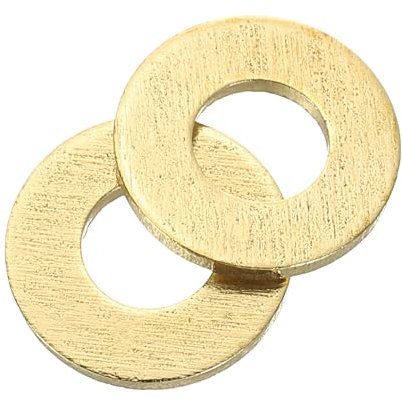 sourcing map Lot de 120 rondelles plates M4 en laiton - 9 mm de diamètre extérieur et 0,8 mm d'épaisseur - Pour vis, boulons, écrous