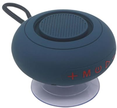 Duroecsain Enceinte de Douche à la Ventouse, Haut-Parleur de Douche Basse | Basse de sonde Audio étanche avec tassement d'aspiration - Haut-Parleur Audio de Salle de Bain sans Fil pour Cuisine,